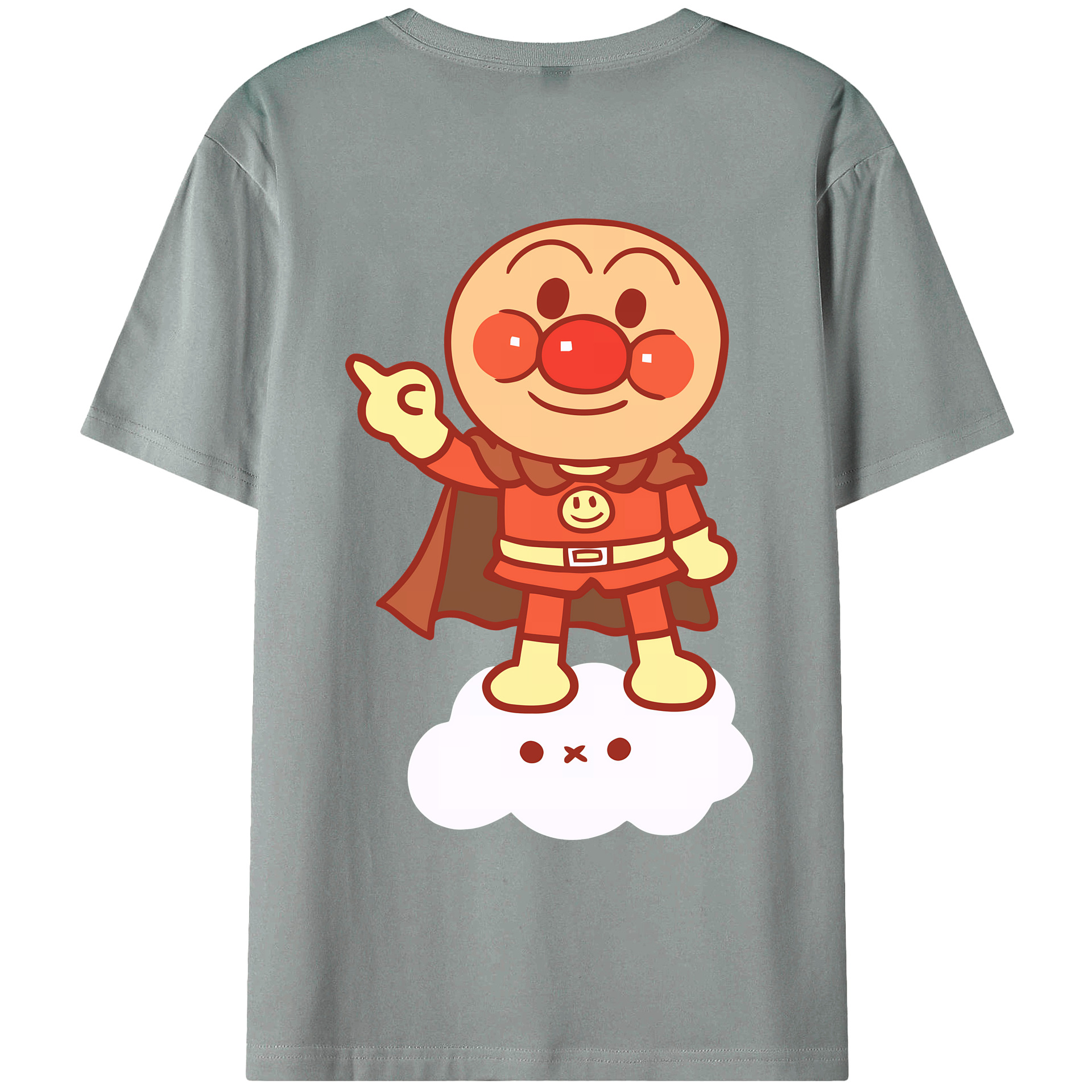（画像用） アンパンマン Anpanman 綿100％ メンズ半袖Tシャツ（バックプリント） 通気性